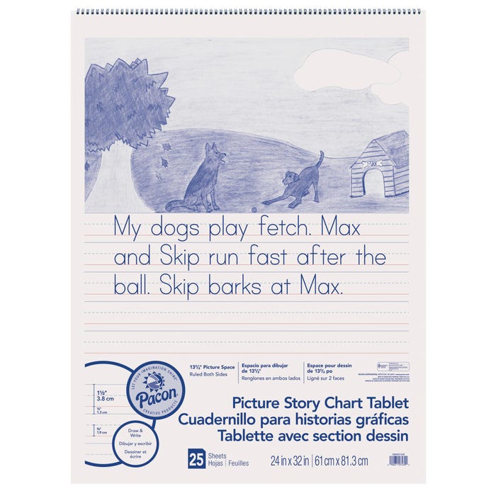 Pacon Picture Story Chart Tablet, 24 x 32 Inches, 25 Sheets