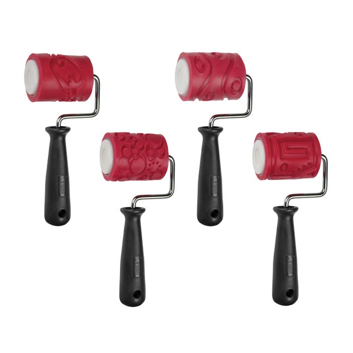 AMACO Textured Clay Rollers, 2-1/2 Inches, Set of 4