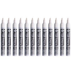 Sakura Pentouch Paint Marker, Medium Tip, Metallic White, Pack of 12