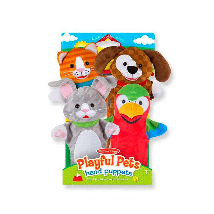 Melissa & Doug Playful Pets Hand Puppets, Set of 4
