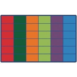Carpets for Kids Colorful Rows Seating Rug, 8 Feet 4 Inches x 13 Feet 4 Inches, Rectangle, Multicolored, Item Number 1467834