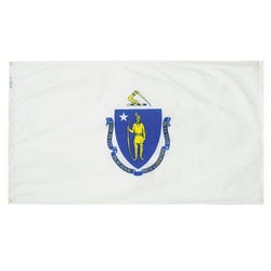 Annin Nylon Massachusetts Heavy Weight Outdoor State Flag, 4 X 6 ft, Item Number 017304