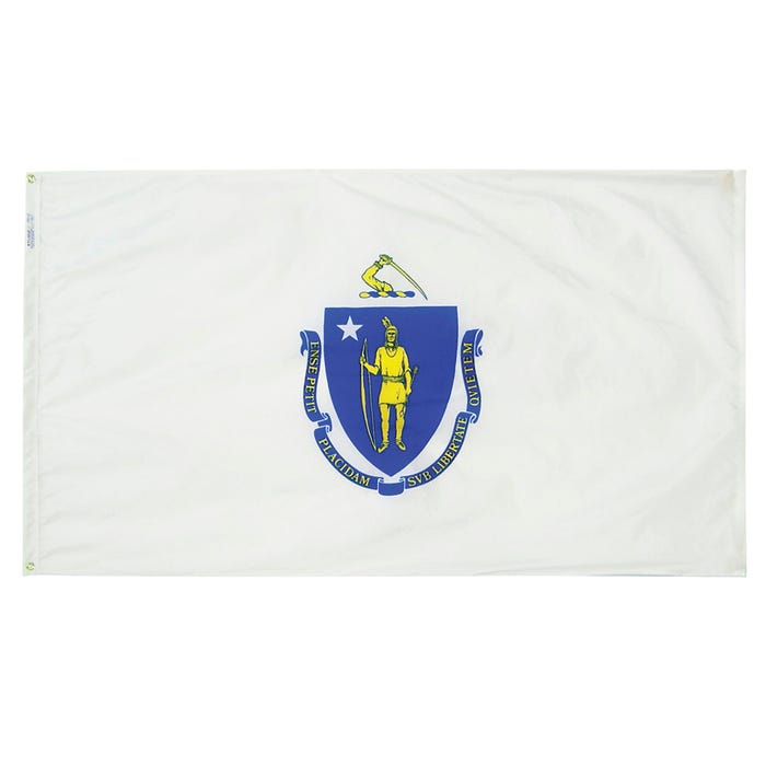 Annin Massachusetts State Flag, Heavy Weight Nylon, Outdoor, 4 x 6 Feet