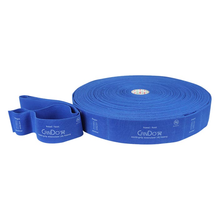 CanDo Multi-Grip Exerciser, 90 Foot Roll, Heavy, Blue
