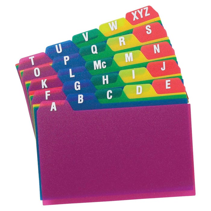 Oxford Index Card Guides, 3 x 5 Inches, Assorted Colors, Set of 25
