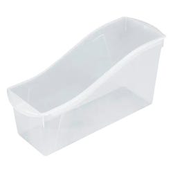 Storex Interlocking Book Bin, Large, 14-1/4 x 5-1/4 x 7 Inches, Translucent