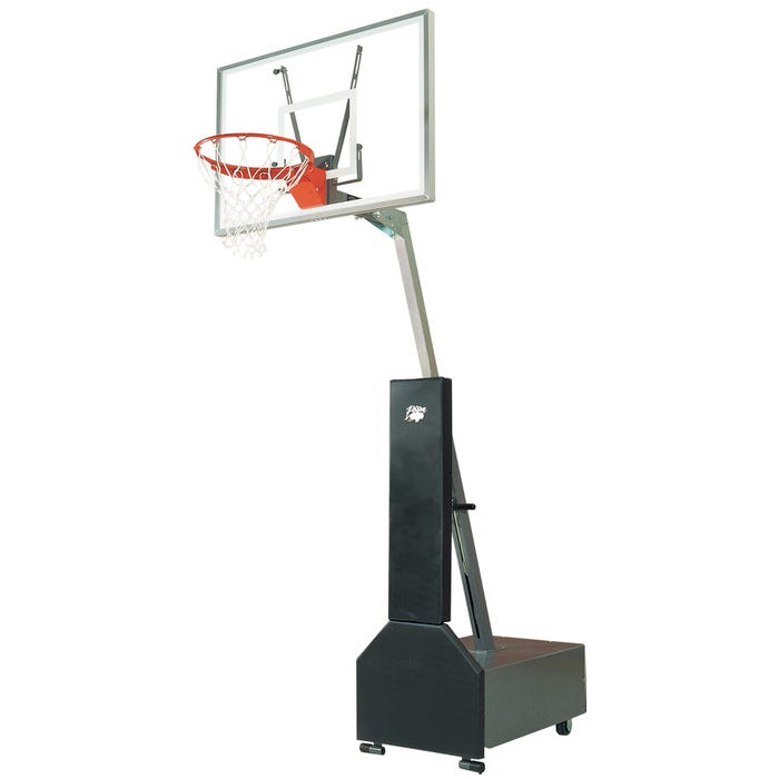 Bison Club Court Portable Basketball System, 48 x 32 Inch Acrylic Backboard