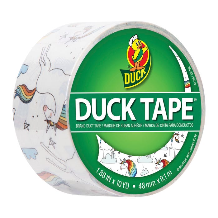 Duck Brand Duck Tape Printed Duct Tape, 1-7/8 Inches x 10 Yards, Whimsical Unicorns